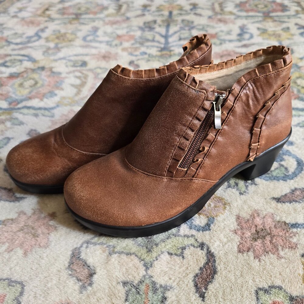 Alegria Brown Ankle Boots
